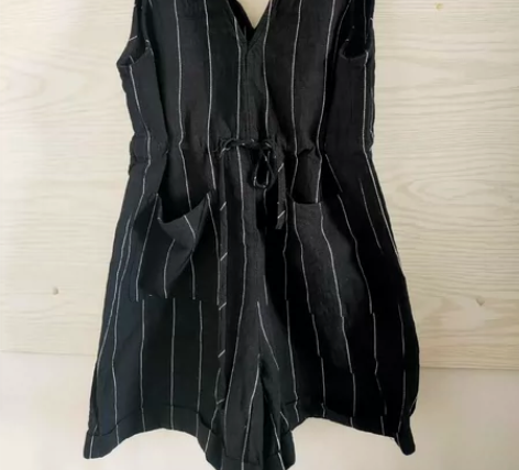 全新棉麻夏季背带裤短裤女装夏装背带裤，可调...