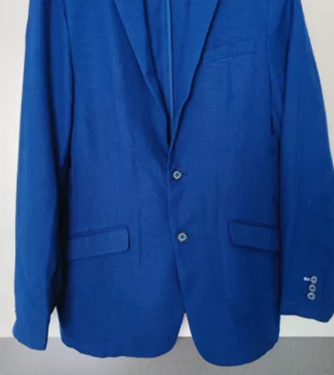 夏季宝蓝两粒扣西装西服男士商务青年修身外套...