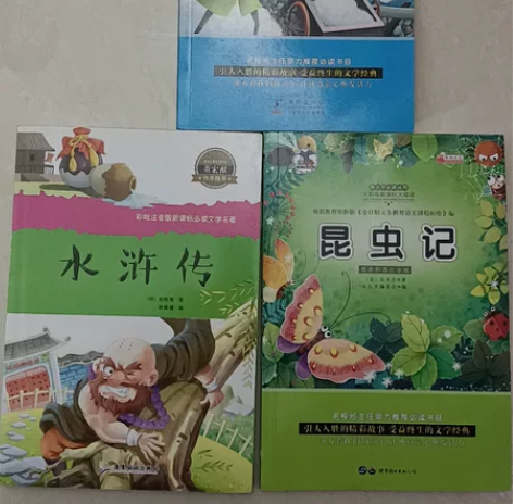 儿童读物?水浒传+钢铁是怎样炼成的+昆虫记...