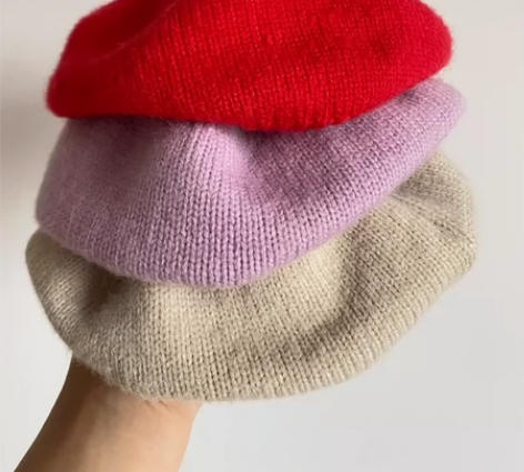 女童纯色儿童针织帽贝雷帽子秋冬女宝宝保暖百...