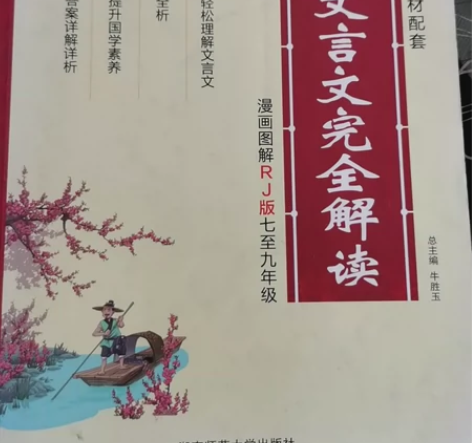 初中文言文完全解读，七成新，15包邮中学生...