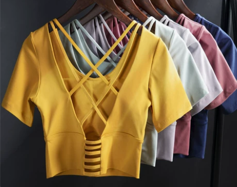 瑜伽服女套装春夏带胸垫美背性感健身衣速干t...