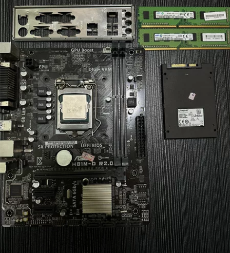 电脑四件套华硕H81M-D R2.0主板带...