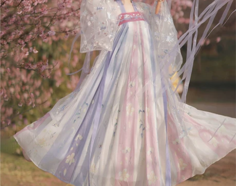 茗月萱齐胸襦裙套装汉服女刺绣正品春夏秋款日...