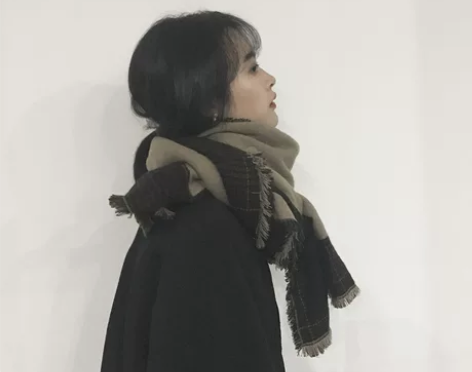 千鸟格格子ins围巾女韩版女百搭加厚保暖仿...