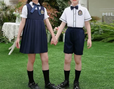 中小学生夏季表演服英伦风校服中国风儿童演出...