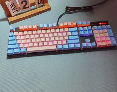 包邮雷柏V500Pro机械键盘拼色搭配青轴...