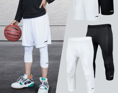 李宁篮球七分紧身裤男高弹训练裤子速干压缩裤...