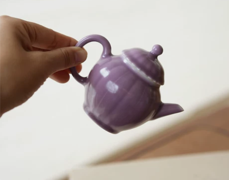 紫罗兰小壶迷你100ml景德镇高温陶瓷茶具...