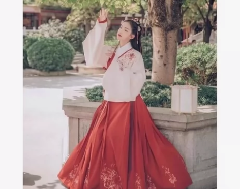 汉尚华莲传统汉服女装芙蓉月刺绣袄裙彼岸花绣...