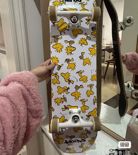 闲置出正品dbh史努比联名滑板，dbh全套...