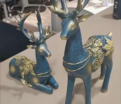 清仓 创意招财鹿摆件北欧式家居饰品室内客厅...