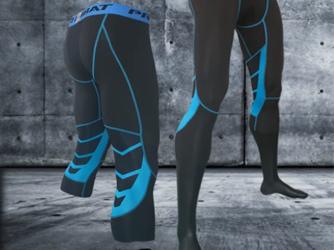 跑步运动紧身七分裤篮球训练打底九分裤骑行短...