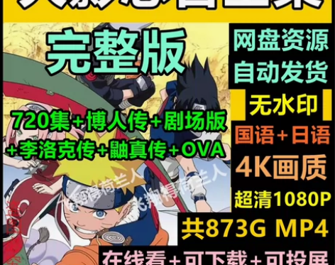 火影忍者全集动画片动漫720集超清画质+剧...