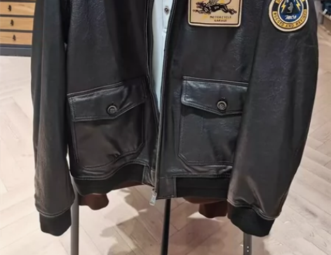 MCS男士G1飞行员重工刺绣皮衣 全新 吊...