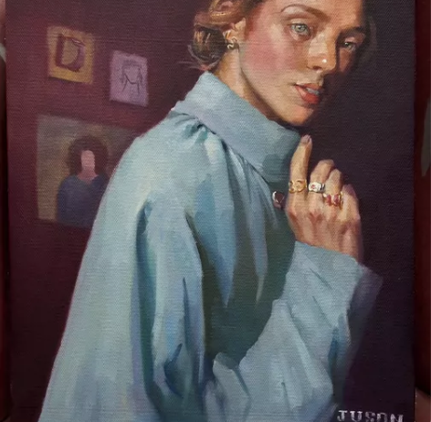 河北青年美协获奖作品 油画人物肖像，用时四...