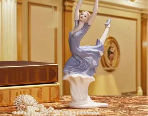 现代欧式家居人物装饰品客厅酒柜摆件陶瓷器工...