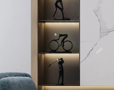 桌面摆件 创意桌面摆件现代简约抽象运动人物...