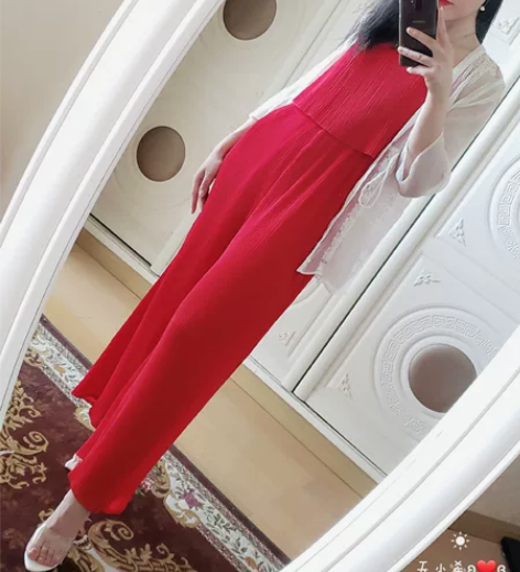 ?唐家欧美夏季新款吊带立体裁剪假两件褶皱雪...