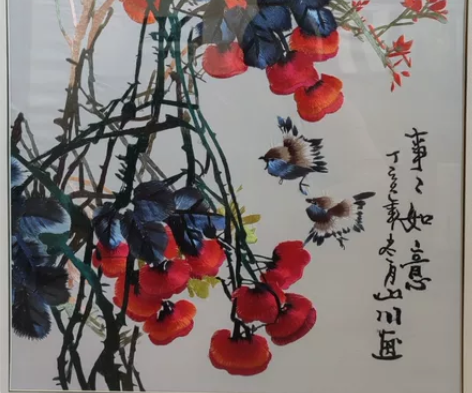 全新装饰画，刺绣品-事事如意！尺寸66X6...