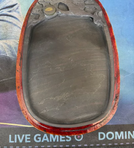 老端砚砚台，石质细腻无磕碰无裂。长13.1...