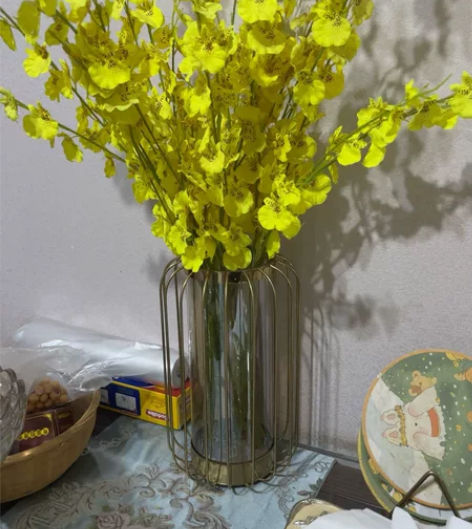 欧式餐桌透明花瓶摆件客厅插花创意摆设角几电...