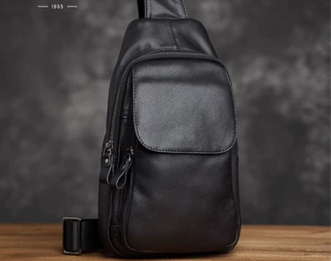 ROLENZ高端奢侈品牌男士真皮胸包头层牛...