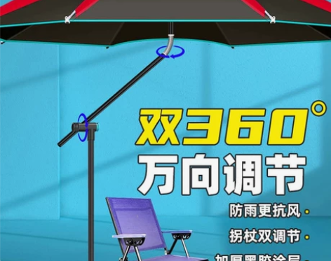 德国进口专业新型钓伞2024新款拐杖地插防...