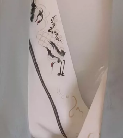 原创汉服愿君思忆晋制交领齐腰大气印花古装中...