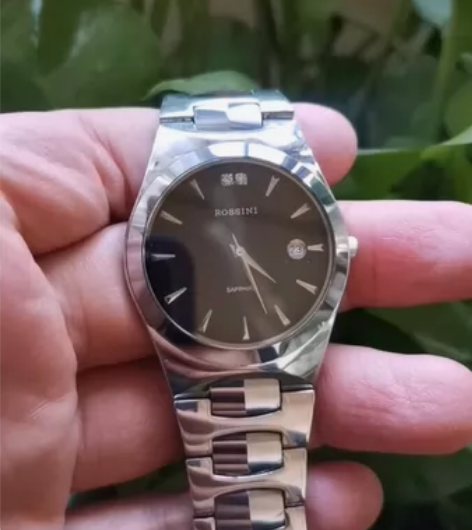 罗西尼男士石英手表，走时正常，日历正常，蓝...