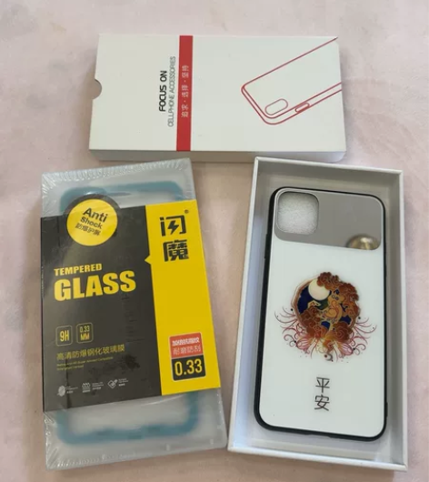 全新未使用 闪魔适用iPhone钢化膜苹果...