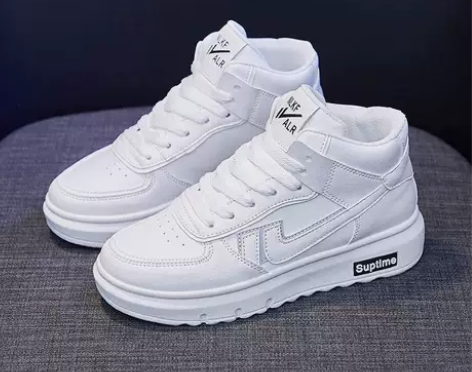 支持鸿星尔克女鞋空军一号樱花粉红星热克小白...