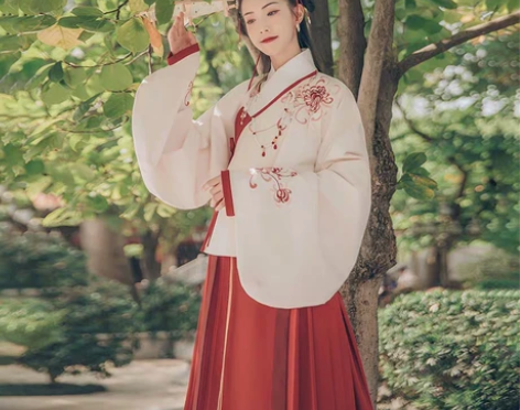 汉尚华莲传统汉服女装芙蓉月刺绣袄裙 【吊牌...