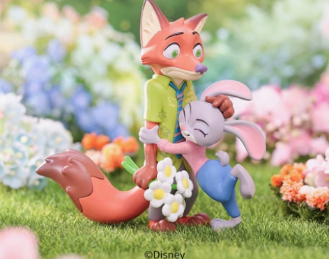 toptoy迪士尼疯狂动物城盲盒花语世界手...