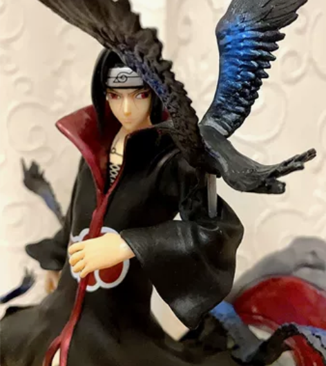 新款火影忍者gk双头雕宇智波鼬乌鸦鼬神雕像...