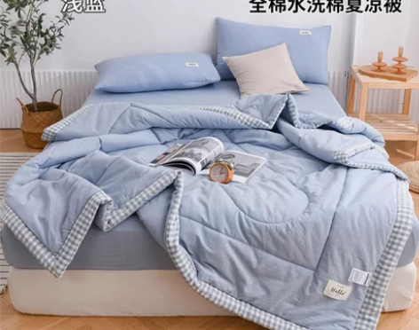 无印良品全棉薄款被子夏被纯棉夏季夏凉被空调...