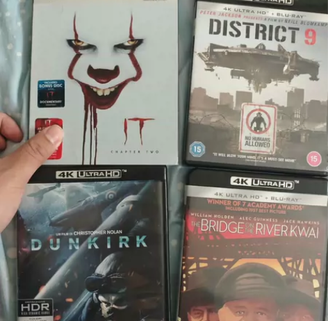 正版4K蓝光碟，第九区，小丑回魂，敦刻尔克...