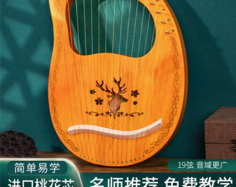 蒂朵竖琴19弦莱雅琴lyre琴初学者小竖琴...