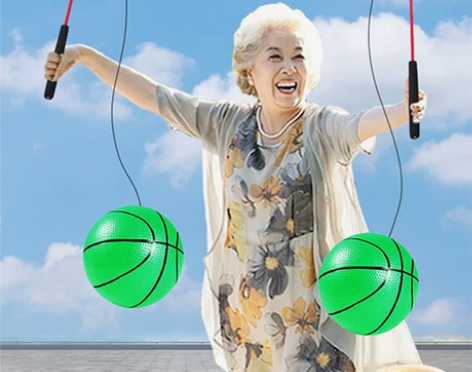 健身甩甩球中老年人公园摔球跳跳球甩球送爸妈...