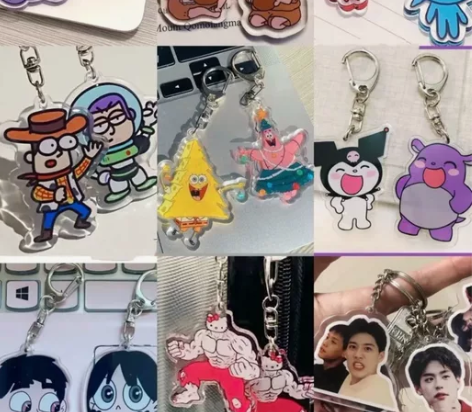 亚克力钥匙扣定制挂件定做动漫卡通创意diy...