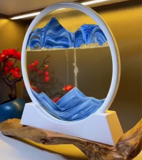 3d立体流沙画摆件沙漏装饰品家居客厅电视柜...