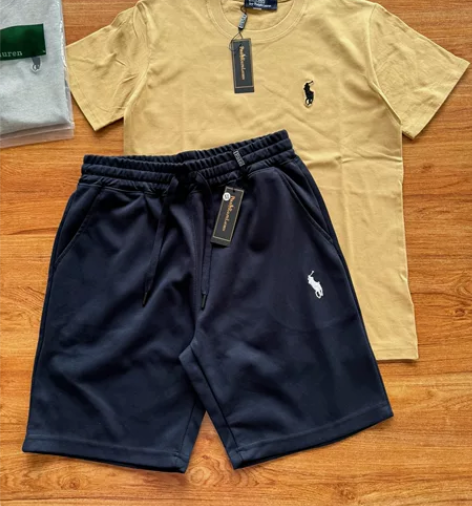 捡漏啦！全新拉夫劳伦刺绣T恤短裤男女同款 ...