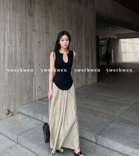 5werkwen du家领口包边V领设计背...