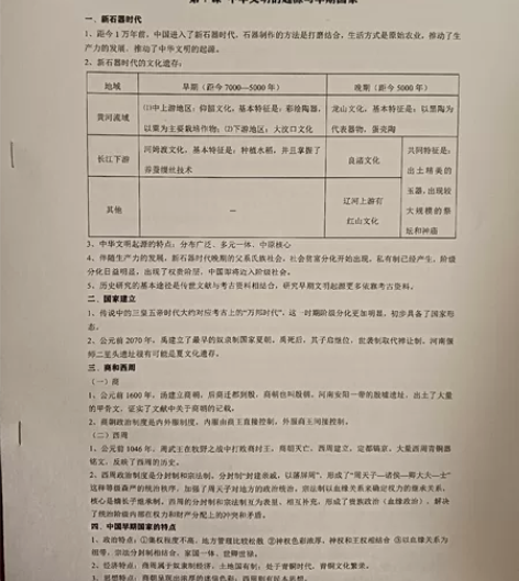 高中历史笔记 高考复习提纲 中国古代史近现...