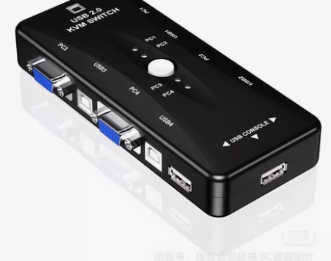 包邮全新库存KVM切换器VGA4口一拖四台...