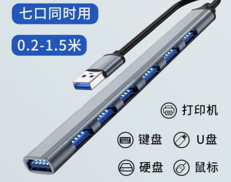 USB3.0集线器七合一拓展imac台式机...