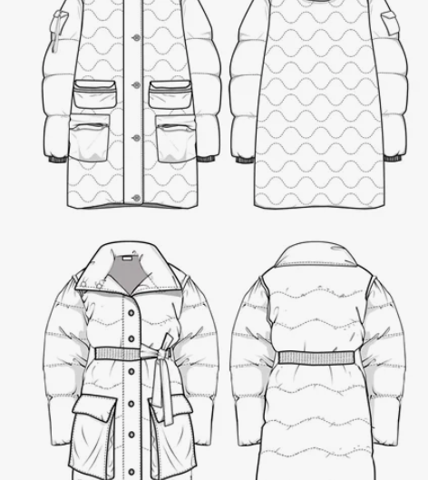 服装款式图代画 服装线稿 AI CDR矢量...