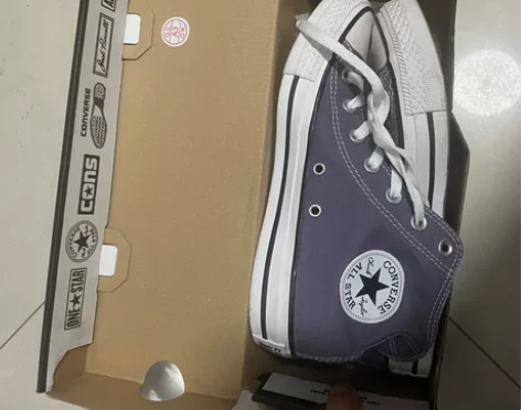 白月光匡威鞋带盒匡威高帮香芋紫37.5+保...