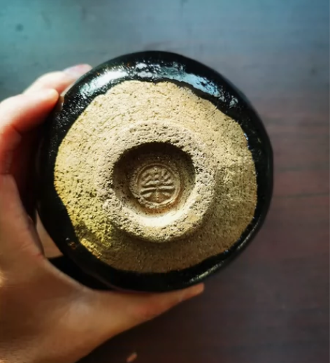 乐吉左卫门 十代旦入作,黑茶碗,品相不错,...