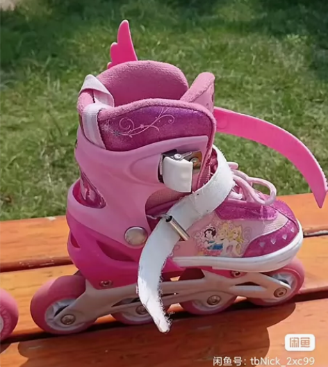 迪士尼八轮全闪光儿童溜冰鞋全套装 可调轮滑...